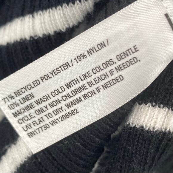 NEW A NEW DAY Striped Sleeveless Stretchy Knit Midi Maxi Dress Large Black White - Picture 6 of 6